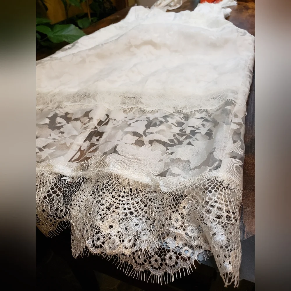 US XS Nordstrom lace overlay balconette midi hoco, wedding bustier - Picture 3 of 14